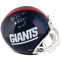 Phil Simms New York Giants Autographed Throwback Proline Helmet with "SB XXI MVP" Inscription