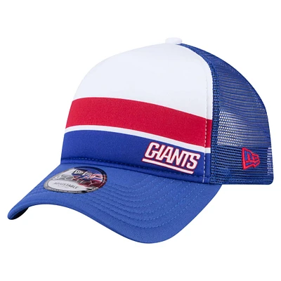 Preschool New Era Royal New York Giants Sport Night Color Block 9FORTY A-Frame Trucker Adjustable Hat