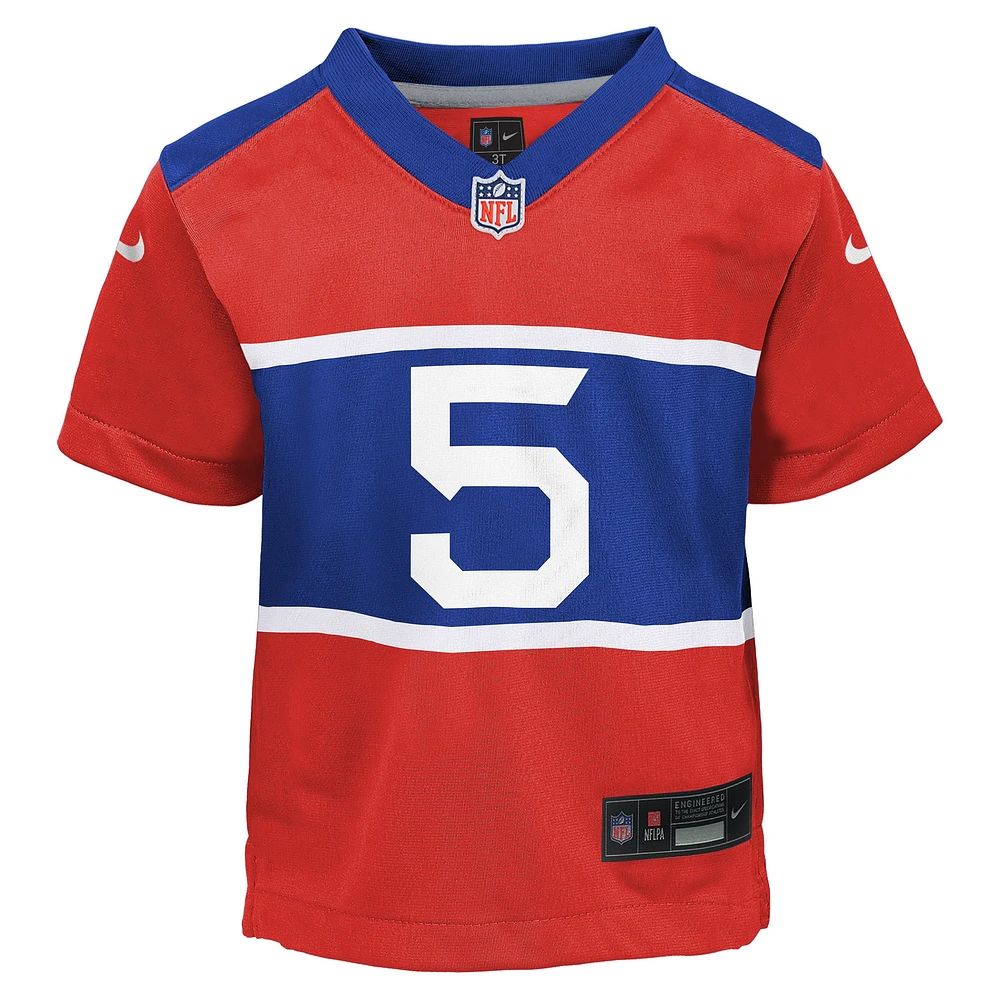 Maillot de jeu joueur alternatif Nike Kayvon Thibodeaux Century Red New York Giants pour enfants d'âge préscolaire