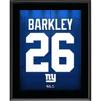 Plaque de joueur sublimée avec numéro de maillot de Saquon Barkley New York Giants 10,5" x 13"