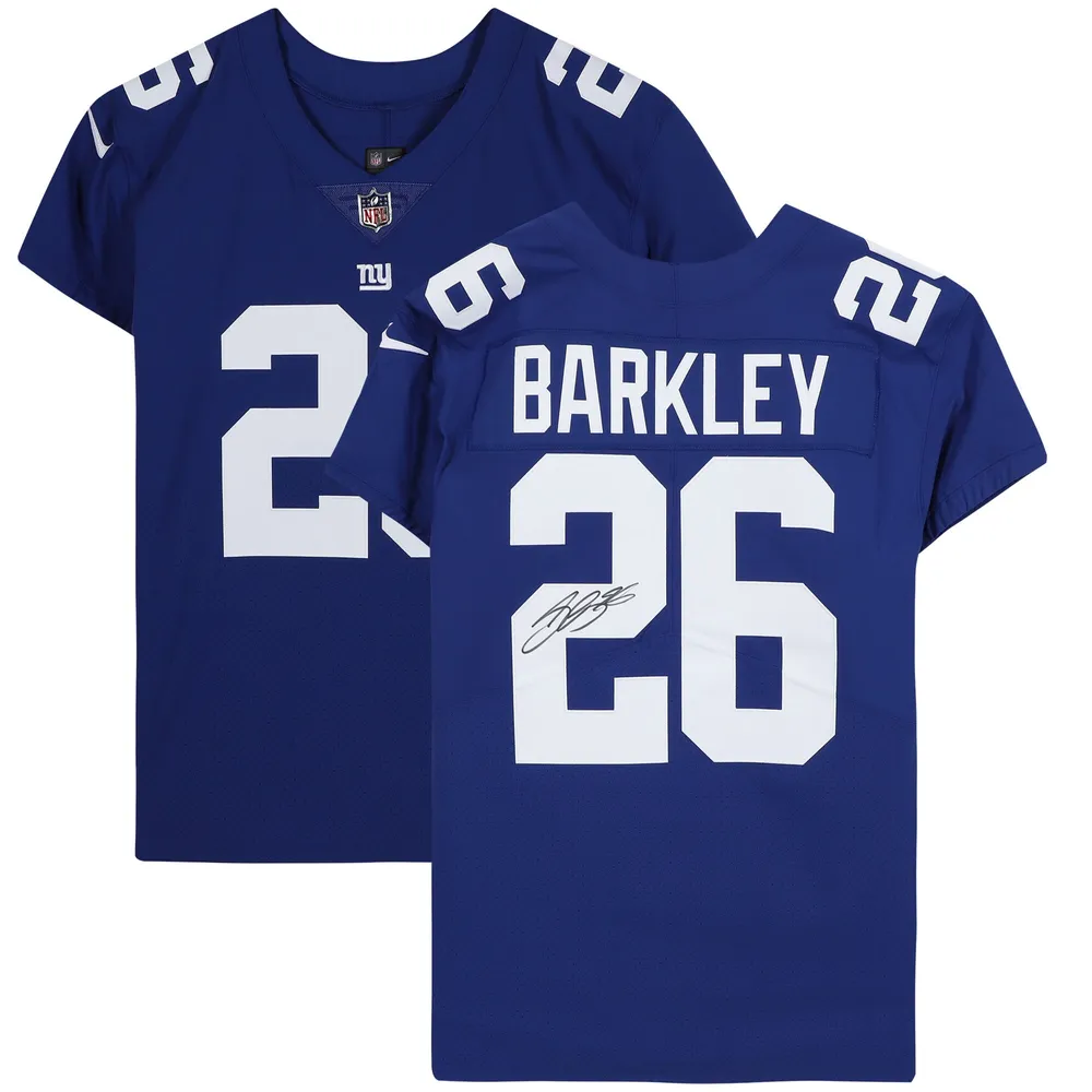 Lids Saquon Barkley New York Giants Fanatics Authentic Autographed Blue  Nike Elite Jersey