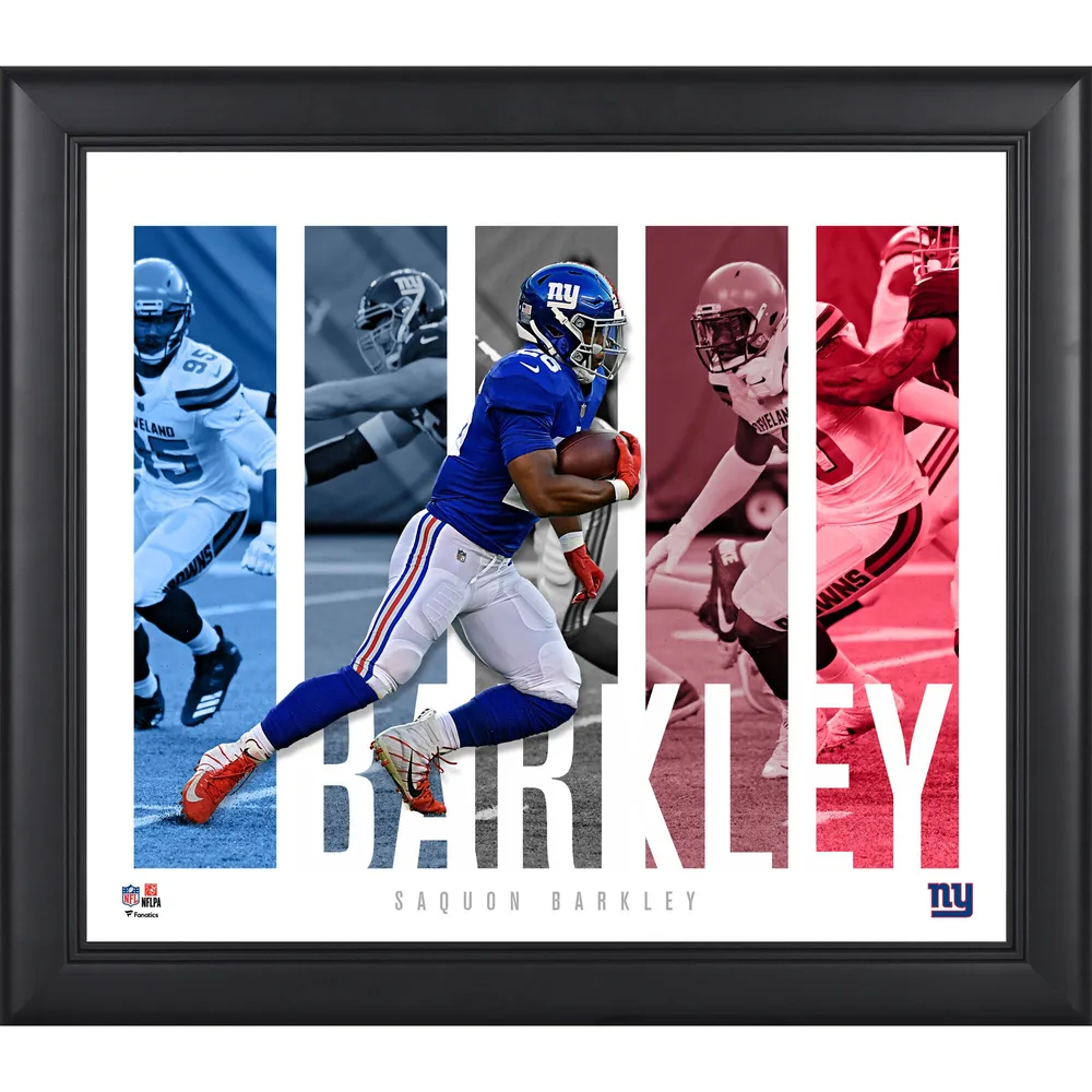 Lids Saquon Barkley New York Giants Fanatics Authentic Framed 15 x 17  Player Collage with a Piece of Game-Used Ball