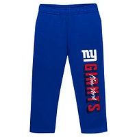 Ensemble sweat à capuche et pantalon en polaire pour tout-petits Royal New York Giants Coin Toss