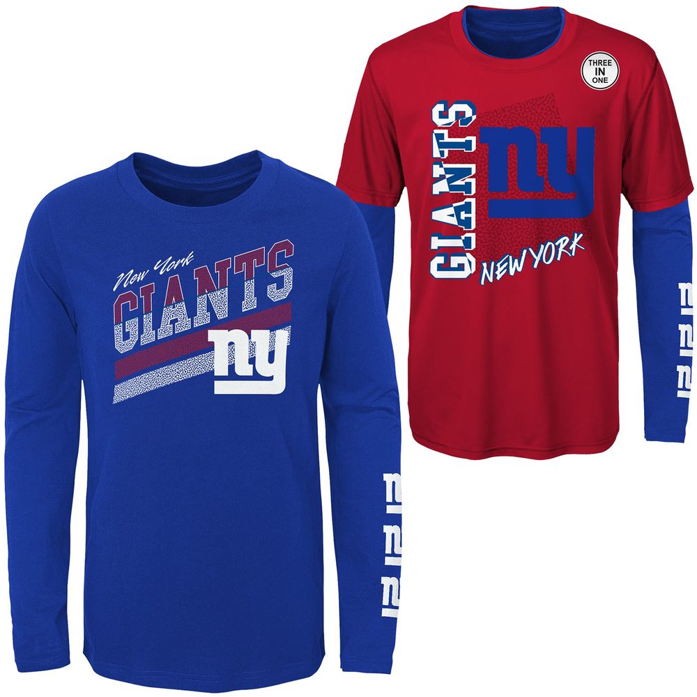 Outerstuff Toddler Red/Royal New York Giants For the Love of Game - T-Shirt  Combo Set