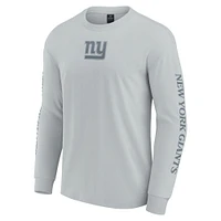 T-shirt unisexe à manches longues Fanatics gris New York Giants Elements Strive