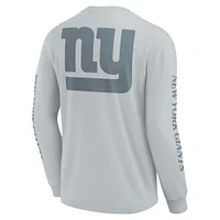 T-shirt unisexe à manches longues Fanatics gris New York Giants Elements Strive