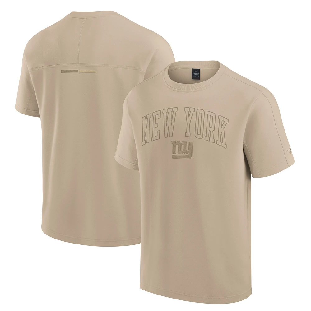 Unisex Fanatics Khaki New York Giants Elements Heavyweight Tri-Blend T-Shirt