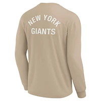 T-shirt unisexe Fanatics kaki New York Giants Elements super doux à manches longues