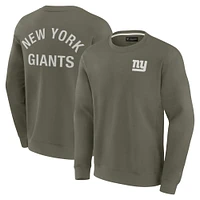 Unisex Fanatics Olive New York Giants Super Soft Pullover Crew Sweatshirt