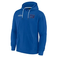 Sweat à capuche unisexe Fanatics Royal New York Giants Elements en polaire super douce