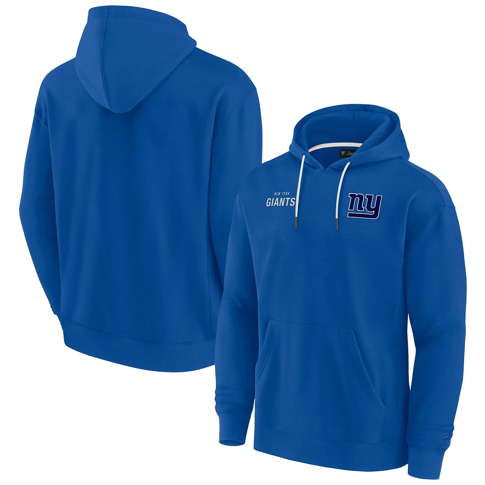 Unisex Fanatics Royal New York Giants Elements Super Soft Fleece Pullover Hoodie