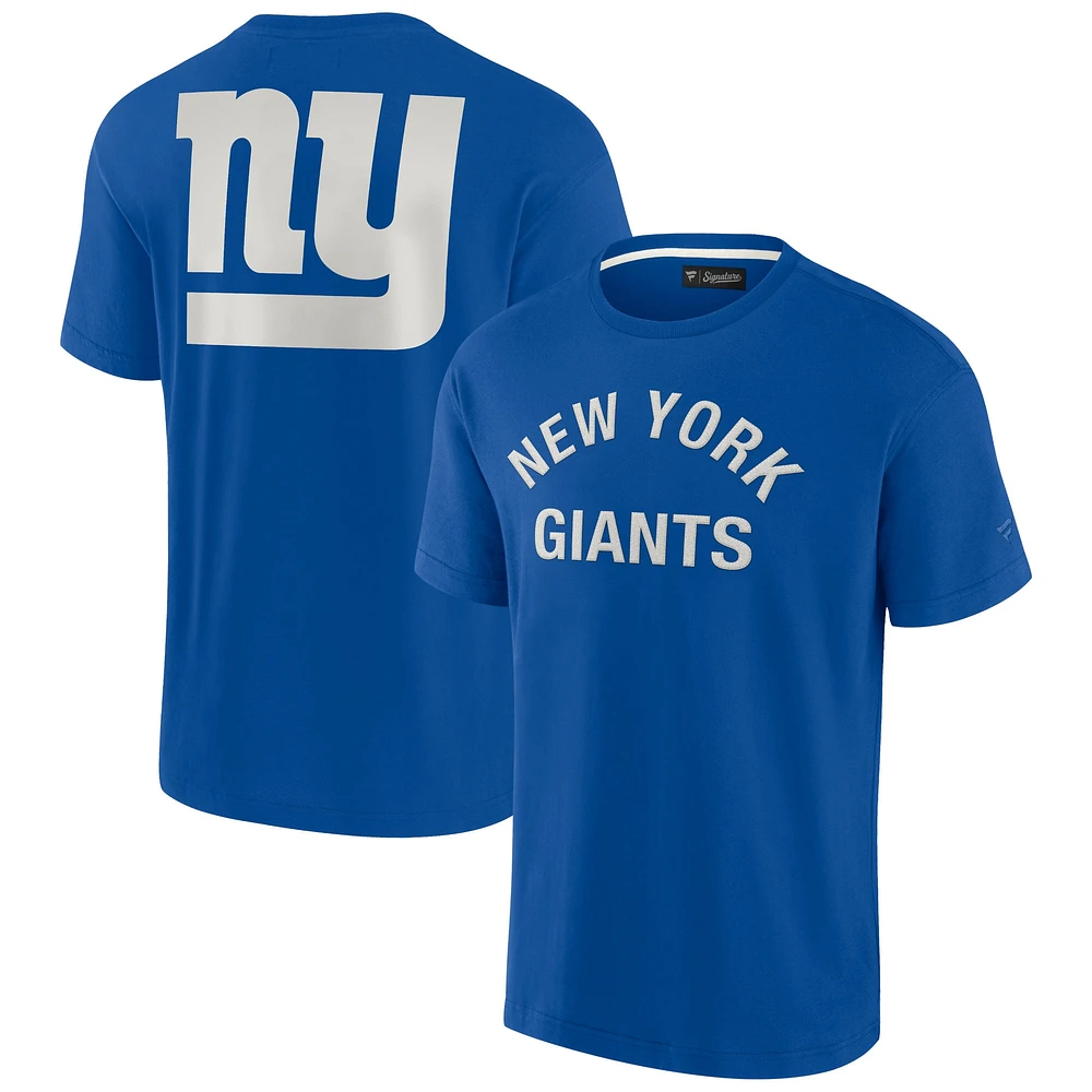 T-shirt unisexe Fanatics Royal New York Giants Elements super doux à manches courtes