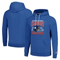 Sweat à capuche unisexe Hommage Royal New York Giants Hyperlocal Raglan
