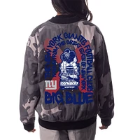 Blouson aviateur camouflage unisexe The Wild Collective gris New York Giants