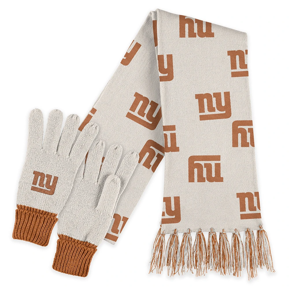 WEAR by Erin Andrews New York Giants Tonal Scarf and Gloves Set