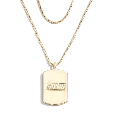 WEAR by Erin Andrews x Baublebar New York Giants Collier en or avec étiquette de chien