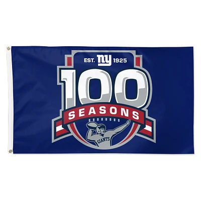 WinCraft New York Giants 100e saison 3' x 5' Drapeau de luxe unilatéral