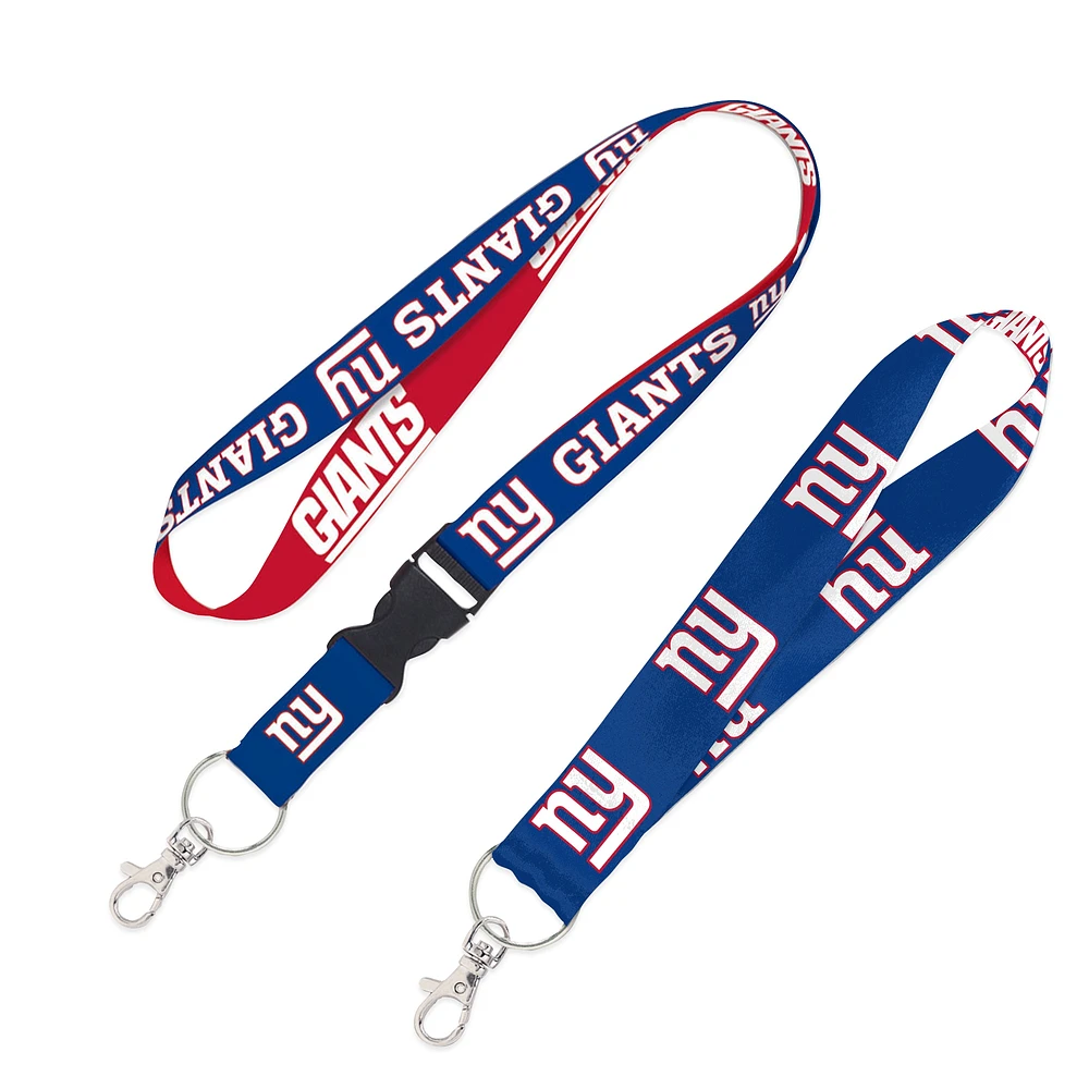 WinCraft New York Giants Lot de 2 cordons avec boucle amovible et sangle pour clés