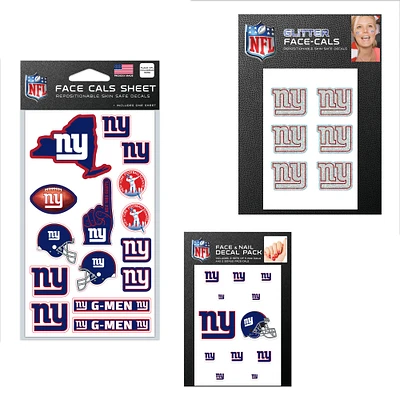 WinCraft New York Giants 4" x 7" Waterless Tattoos Set