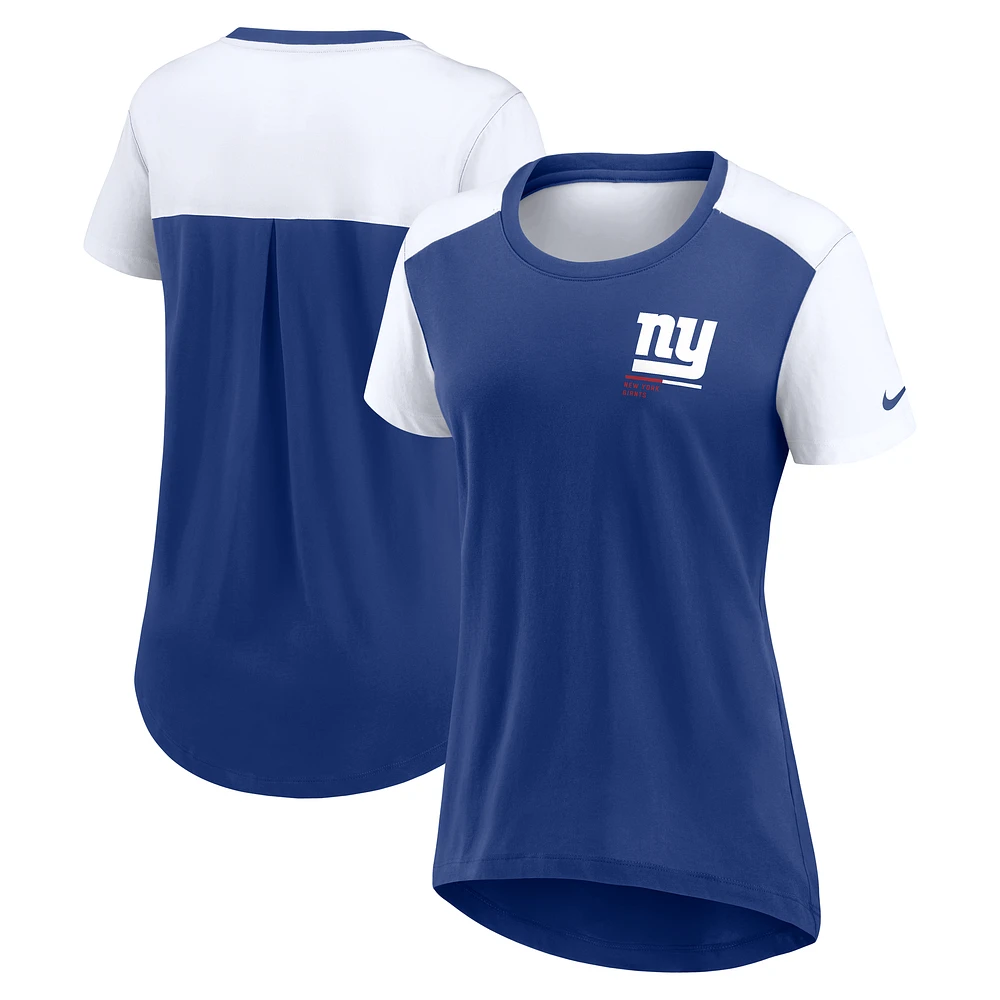 Women's Nike Royal New York Giants Performance Fashion T-Shirt