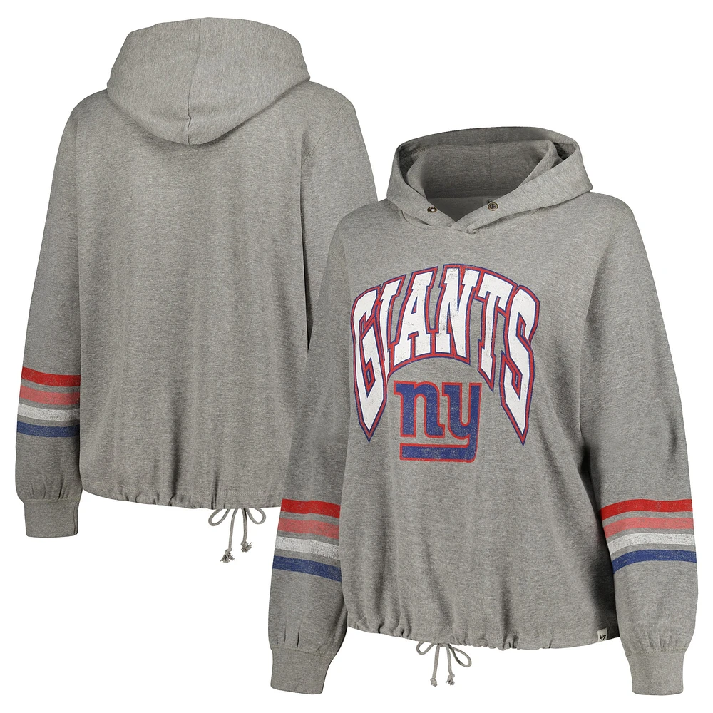 Sweat à capuche gris taille plus Upland Bennett des Giants de New York '47 pour femmes