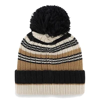 Women's '47 Natural New York Giants Barista Cuffed Knit Hat with Pom