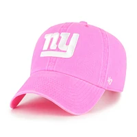 Women's '47 Pink New York Giants Bright Side Clean Up Adjustable Hat