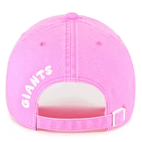 Women's '47 Pink New York Giants Bright Side Clean Up Adjustable Hat