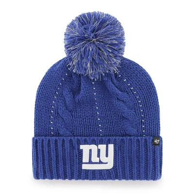 New York NY Giants Knit Hat 47 Brand NFL Football One Size Fits All Pom Pom