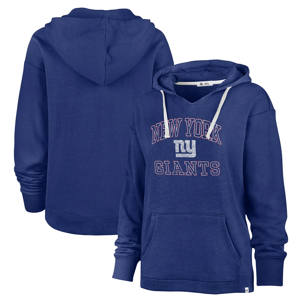 Women's '47 Royal New York Giants Clarity Kennedy Pullover Hoodie