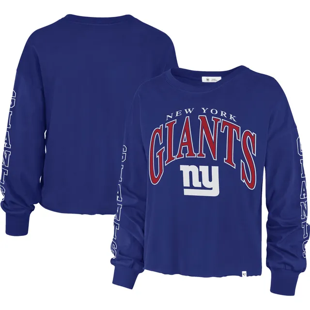 Lids New York Giants Certo Women's Cropped Turnout T-Shirt - Navy