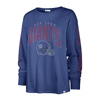 Women's '47 Royal New York Giants Tom Cat Lightweight Long Sleeve T-Shirt