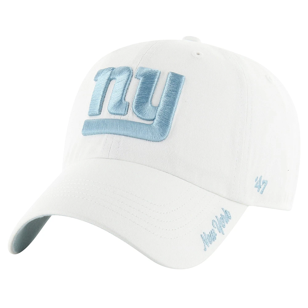 Casquette réglable '47 blanche New York Giants Ballpark Cheer Clean Up pour femmes