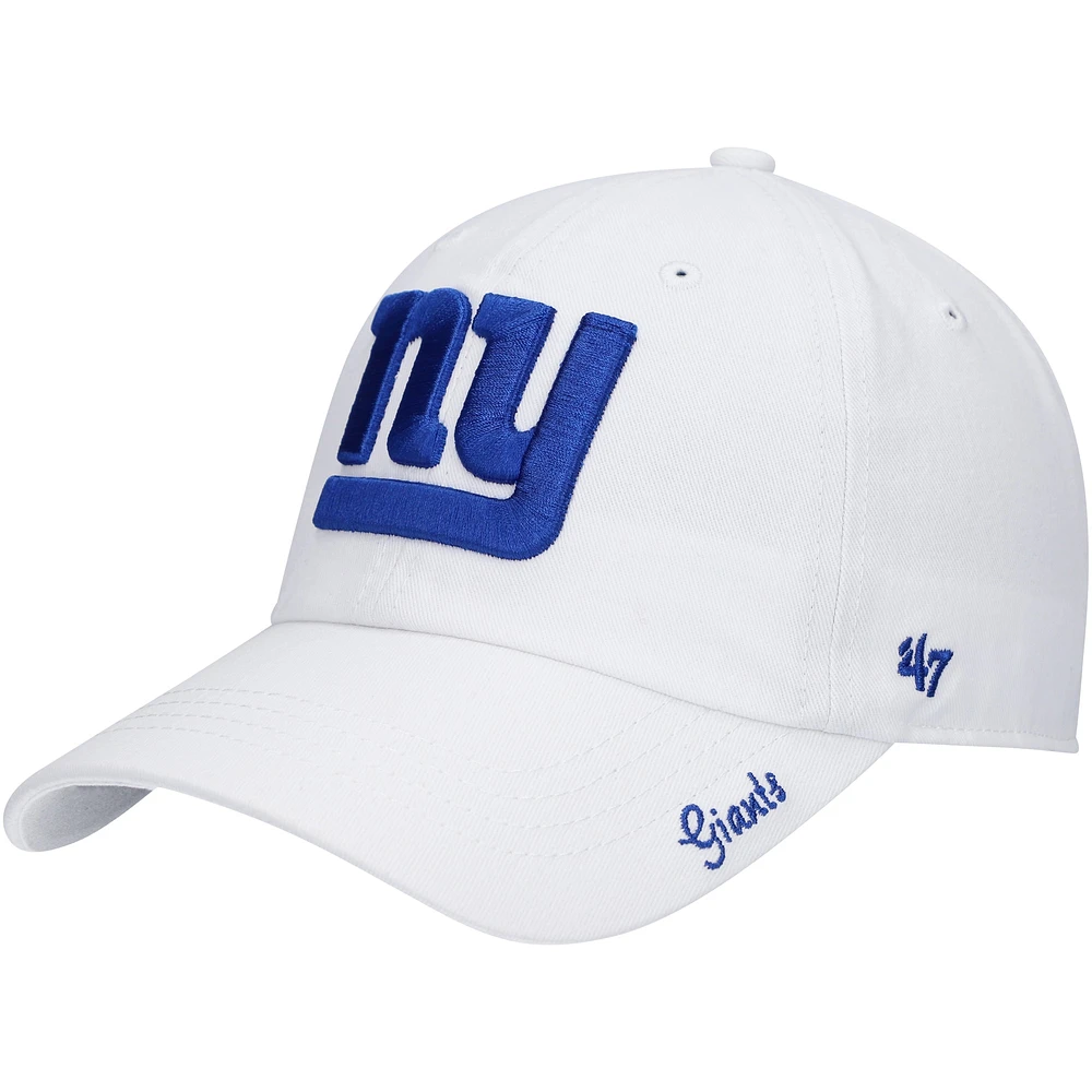 Casquette réglable blanche avec logo Miata Clean Up des Giants de New York '47 pour femmes