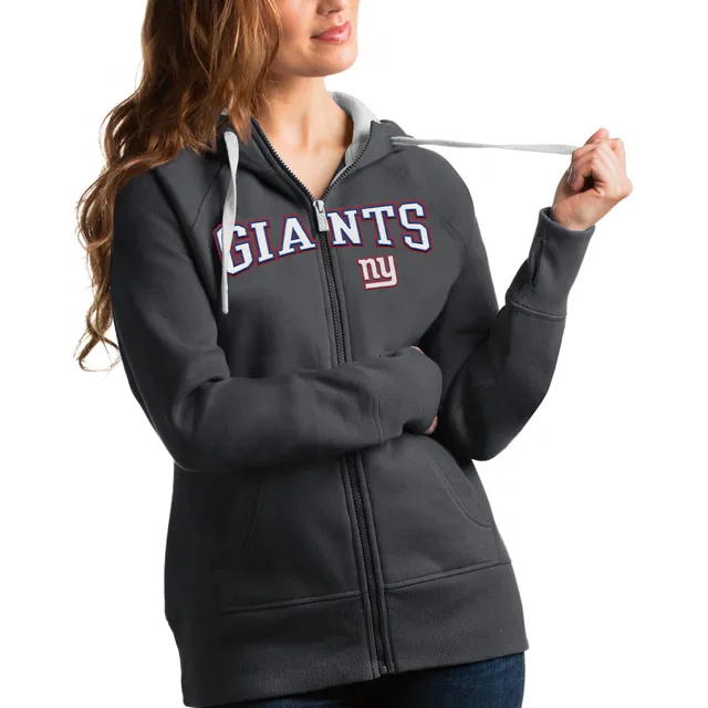 Lids New York Giants Antigua Women's Wordmark Victory Full-Zip Hoodie