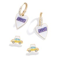 Women's BaubleBar Gold New York Giants Team Earrings Set