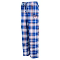 Women's Concepts Sport Royal New York Giants Ashford Plaid Knit Pants