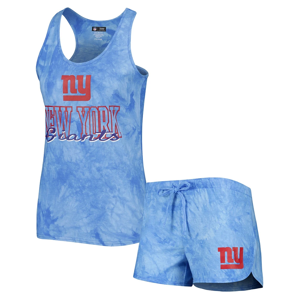 Concepts Sport Royal New York Giants Billboard Scoop Neck Racerback Tank and Shorts Sleep Set