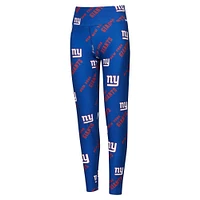 Leggings de nuit en tricot à imprimé intégral Concepts Sport Royal New York Giants pour femmes