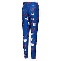 Leggings de nuit en tricot à imprimé intégral Concepts Sport Royal New York Giants pour femmes