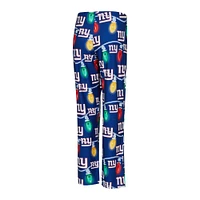 Women's Concepts Sport  Royal New York Giants Garland Knit Raglan Long Sleeve T-Shirt & Pants Set