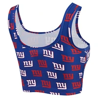 Brassière à imprimé intégral Record New York Giants Sport Royal pour femme