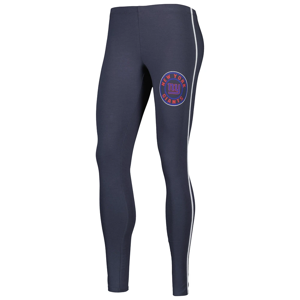 Concepts Sport Ensemble de nuit avec t-shirt et legging New York Giants Sonata pour femme, blanc/anthracite