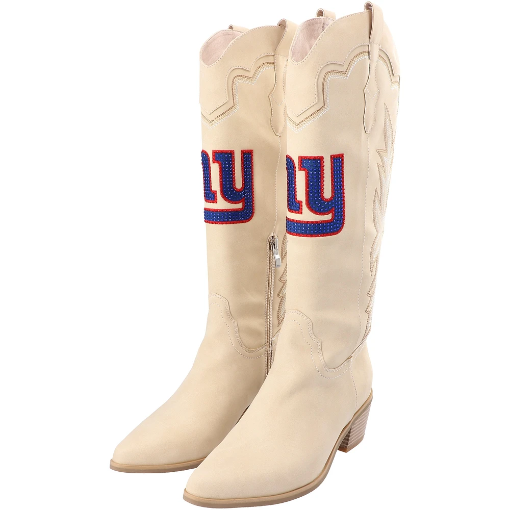 Bottes de cowboy Cuce crème New York Giants pour femmes