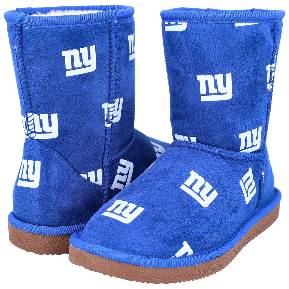 Bottes Cuce Royal New York Giants avec logo intégral pour femmes