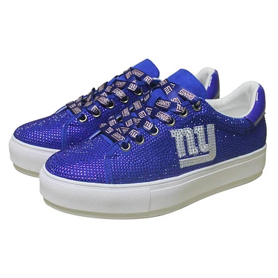 Women's Cuce Royal New York Giants Team Color Crystal Sneakers