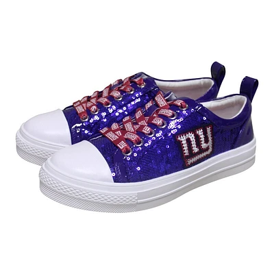 Women's Cuce Royal New York Giants Team Sequin Sneakers