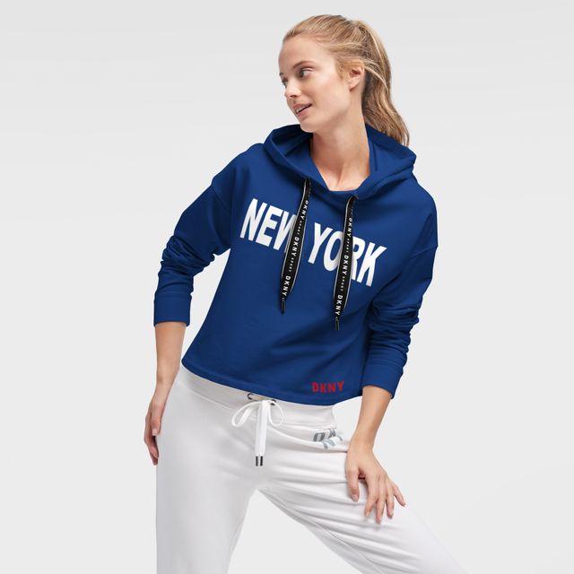 Women's New York Yankees DKNY Sport Black The Donna Half-Zip Dress