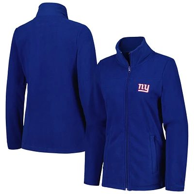 Women's Dunbrooke Royal New York Giants Hayden Polar Fleece Full-Zip Jacket