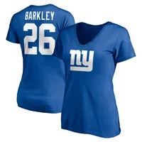 Women's Nike Saquon Barkley Royal New York Giants Name & Number T-Shirt 